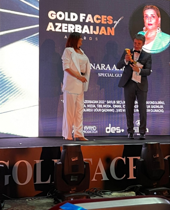 Gülnarə Əhmədova "Gold faces of Azerbaijan" 2022 mükafatına layiq görüldü