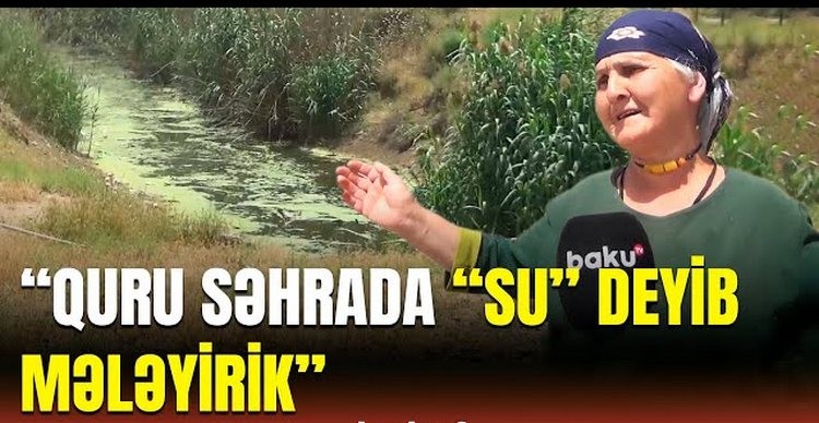 Biləsuvarın bir küçəsinin sakinləri içməli su problemi ilə üz-üzə qalıblar - VİDEO