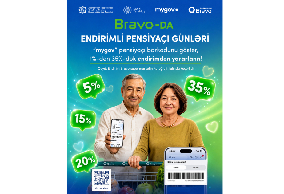 Sosial Tərəfdaş Layihəsi çərçivəsində "Endirimli Pensiyaçı Günləri" kampaniyası keçirilir
