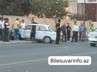 "VAZ-2106" mikroavtobusla toqquşub